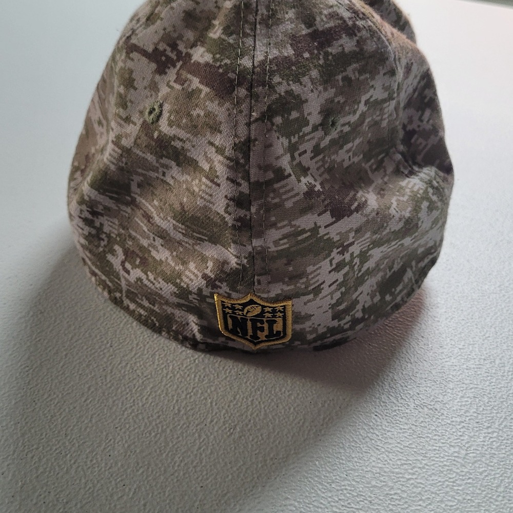New England Patriots Hat Cap Fitted Medium Large New Era 39THIRTY Mens Camo - Picture 3 of 9